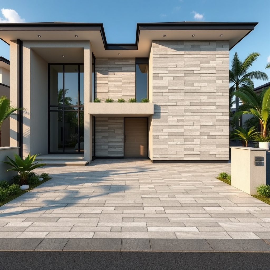 Batu Alam Dinding Luar Rumah