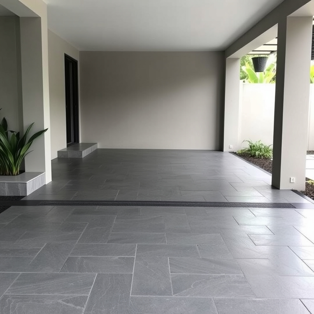 Batu Andesit Untuk Lantai Carport