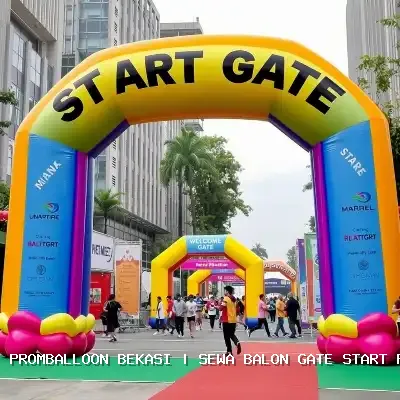 sewa balon gate start finish Bekasi