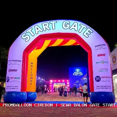 sewa balon gate start finish Cirebon
