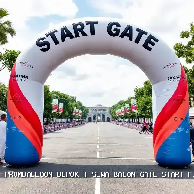 sewa balon gate start finish Depok