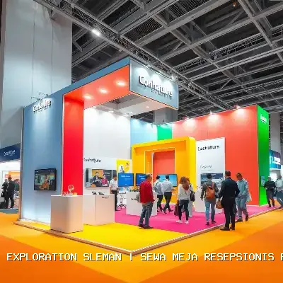 sewa meja resepsionis pameran Sleman