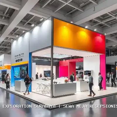 sewa meja resepsionis pameran Surabaya